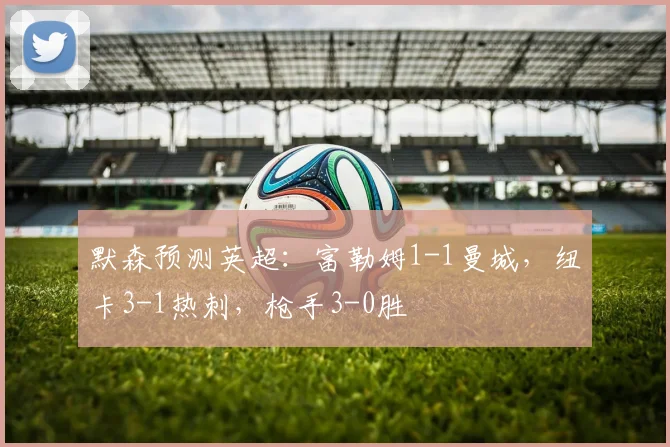 默森预测英超：富勒姆1-1曼城，纽卡3-1热刺，枪手3-0胜